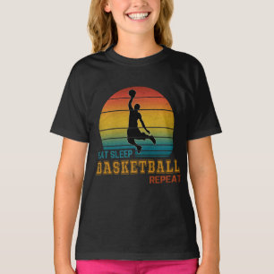 T-shirt Manger Dormir Basketball Répéter 