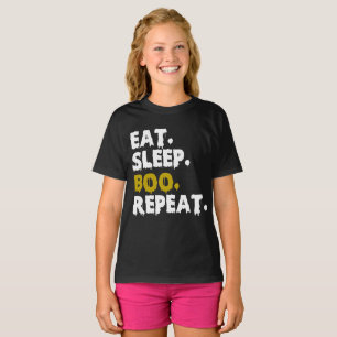 T-shirt Manger Dormir Bouh Répéter - Drôle d'Halloween 202