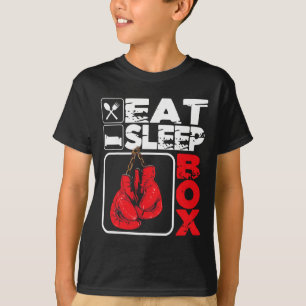 T-shirt Manger Dormir Boxe - Amateur de Boxe Gym Boxeur Ki