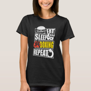 T-shirt Manger Dormir Boxe Répéter joueur ou entraîneur