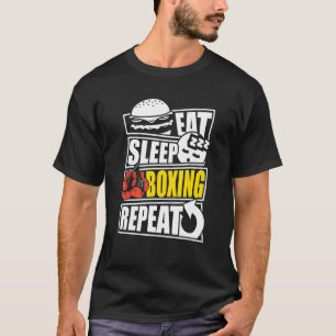 T-shirt Manger Dormir Boxe Répéter joueur ou entraîneur