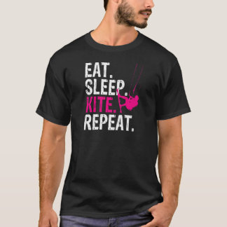 T-shirt Manger Dormir Cerf-volant Répéter - Kitesurf Premi
