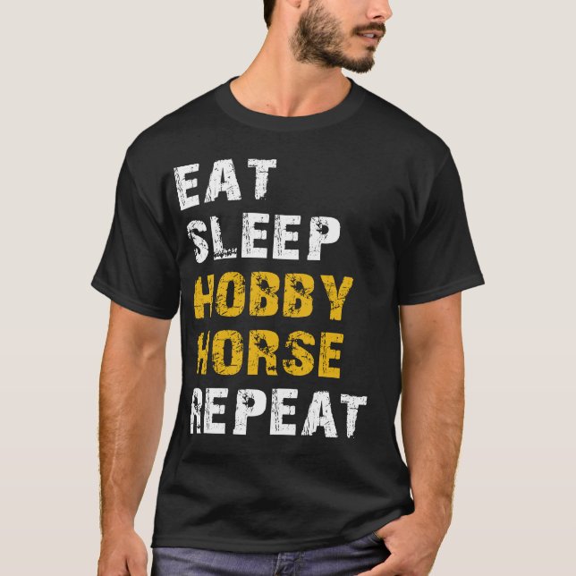 T-shirt manger dormir cheval de passe (Devant)