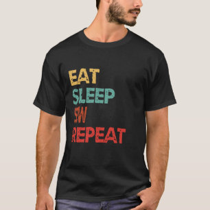 T-shirt Manger Dormir Coudre Répéter Couturière Couturiers