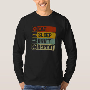 T-shirt Manger Dormir Dériver Répéter Rétro 60s 70s Dérive