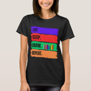 T-SHIRT MANGER. DORMIR. FAITES GLISSER. RECOMMENCER.