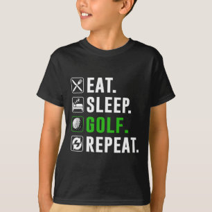 T-shirt Manger Dormir Golf Répéter Drôle de Golf Golfeur G