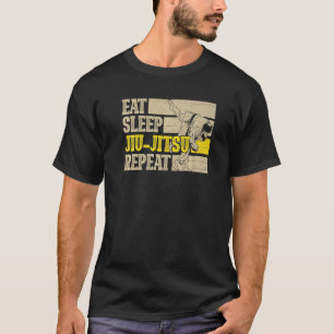 T-shirt Manger Dormir Jiu Jitsu Répéter