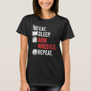 T-shirt Manger Dormir Lutte aux Bras Répéter Incroyable Lu
