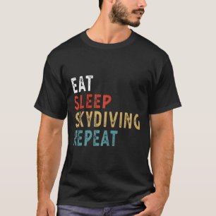 T-shirt Manger Dormir Parachutisme Répéter Drôle Joueur de