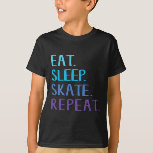 T-shirt Manger Dormir Patiner Répéter - Tee pour patinage