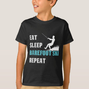 T-shirt Manger dormir pieds nus skier répéter skieur passe