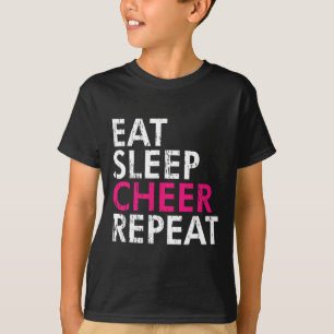 T-shirt Manger Dormir Se réjouir Répéter Drôle de meneuse 