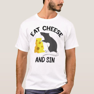 T-shirt Manger du fromage et pécher
