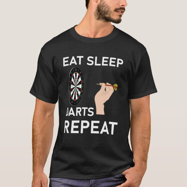 T-shirt manger fléchettes de sommeil répéter tir lancer (Devant)