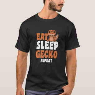 T-shirt Manger Gecko Sleep Répéter