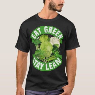T-shirt Manger Green Stay Lean Vegetan végétarien Tofu Soy