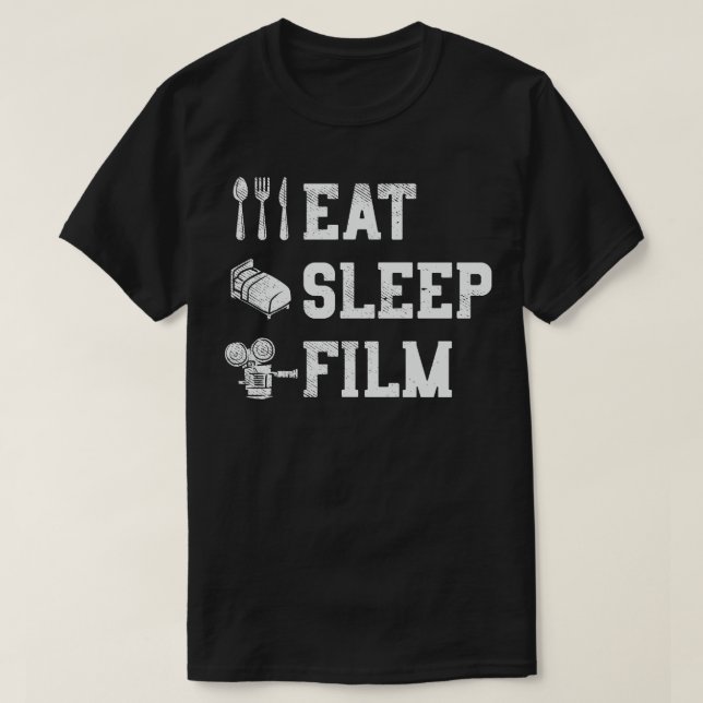 T-shirt Manger le film de sommeil (Design devant)