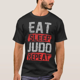 T-shirt manger le judo de sommeil répéter