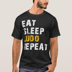 T-shirt manger le judo de sommeil répéter