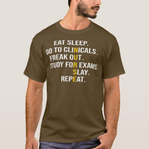 T-shirt Manger Le Sommeil Aller Cliniques Freak Out Étude