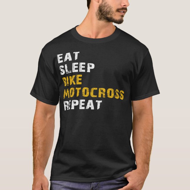 T-shirt manger motocross motocross (Devant)