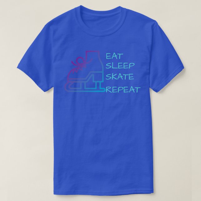 T-shirt manger patin de sommeil répétition 4 1 (Design devant)