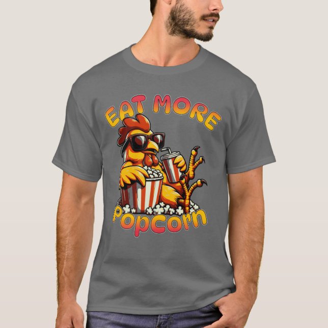 T-shirt Manger Plus Popcorn boy (Devant)