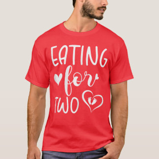 T-shirt Manger pour 2 Maman enceinte mignonne grossesse ré