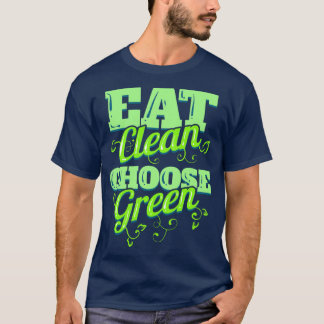 T-shirt Manger Sain Et Choisir Des Légumes Verts Pour Végé