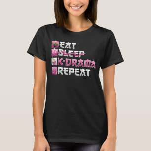 T-shirt Manger sans dormir K Drama Répéter K Pop