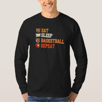 T-shirt Manger Sleep Basketball Répéter Ball Sports Ligue 