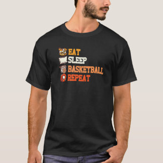 T-shirt Manger Sleep Basketball Répéter Ball Sports Ligue 