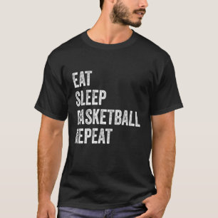 T-shirt Manger Sleep Basketball Répéter Basketball Joueur