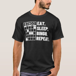 T-shirt Manger Sleep Bingo Répéter Casino Bingo 1