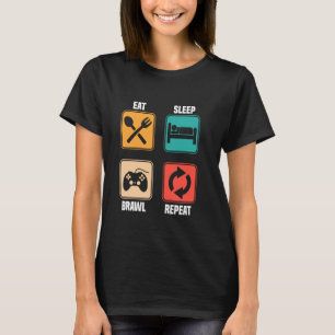 T-shirt Manger Sleep Funny Gamer Design