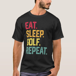 T-shirt Manger Sleep Golf Répéter Retro Golfing Fête des p