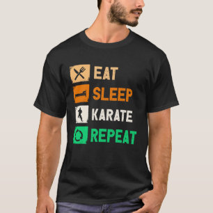 T-shirt Manger Sleep Karate Répéter Hommes Femmes Judo Ken