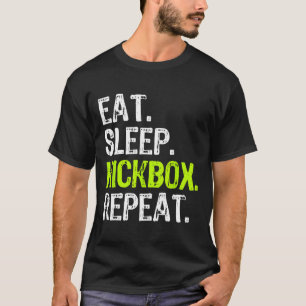 T-shirt Manger Sleep Kickbox Répéter Kickboxing Boxing Fu