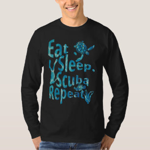 T-shirt Manger Sleep Scuba Répéter Scuba Life Caraïbes Mod