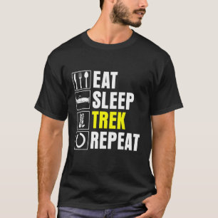 T-shirt Manger Sleep Trek Répéter Trekking long-courrier