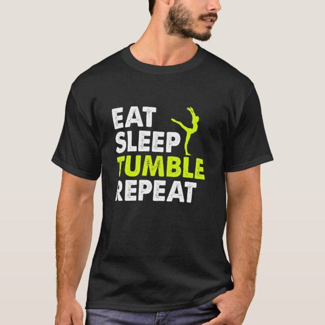 T-shirt Manger Sleep Tumble Répéter Gymnastique Joueur Lif (Devant)