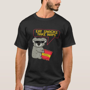 T-shirt Manger Snacks Nap Restauration rapide Koala Ours H