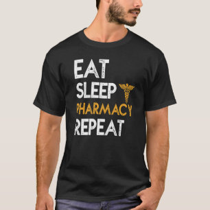 T-shirt Manger Sommeil Pharmacie Répéter Profession Pharma