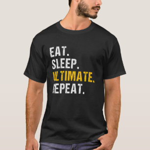 T-shirt Manger Sommeil Ultime Répéter Sport Lancer de Disq