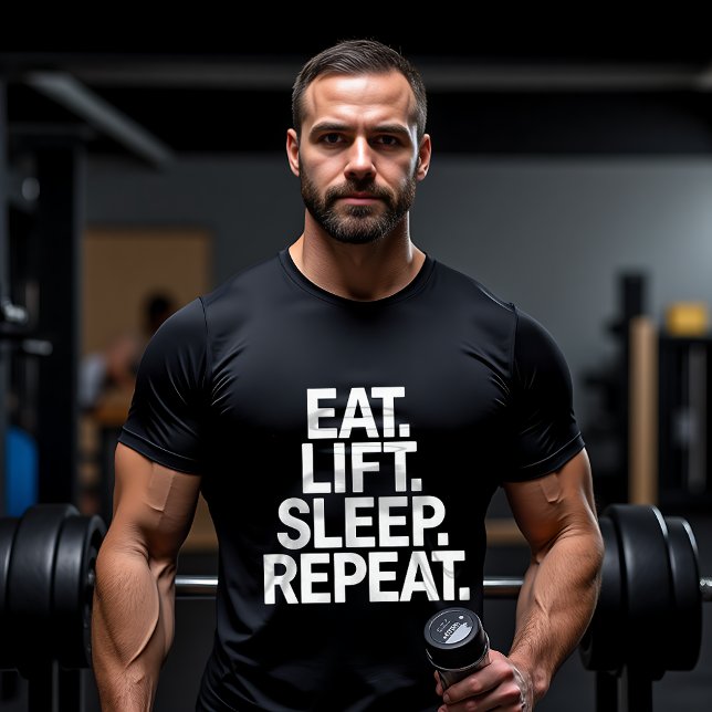 T-shirt Manger Vie Sommeil Répéter Motivation (Créateur téléchargé)