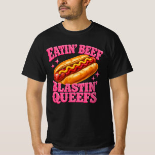 T-shirt mangeur de hotdog explosant de boeuf