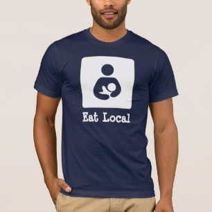 T-shirt Mangez allaiter de gens du pays/icône de soins