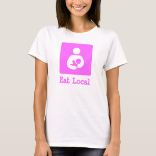 T-shirt Mangez allaiter de gens du pays/icône de soins