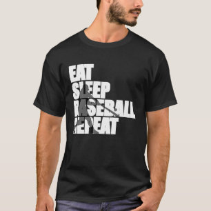 T-shirt Mangez Baseball Sleep Répéter Love Baseball